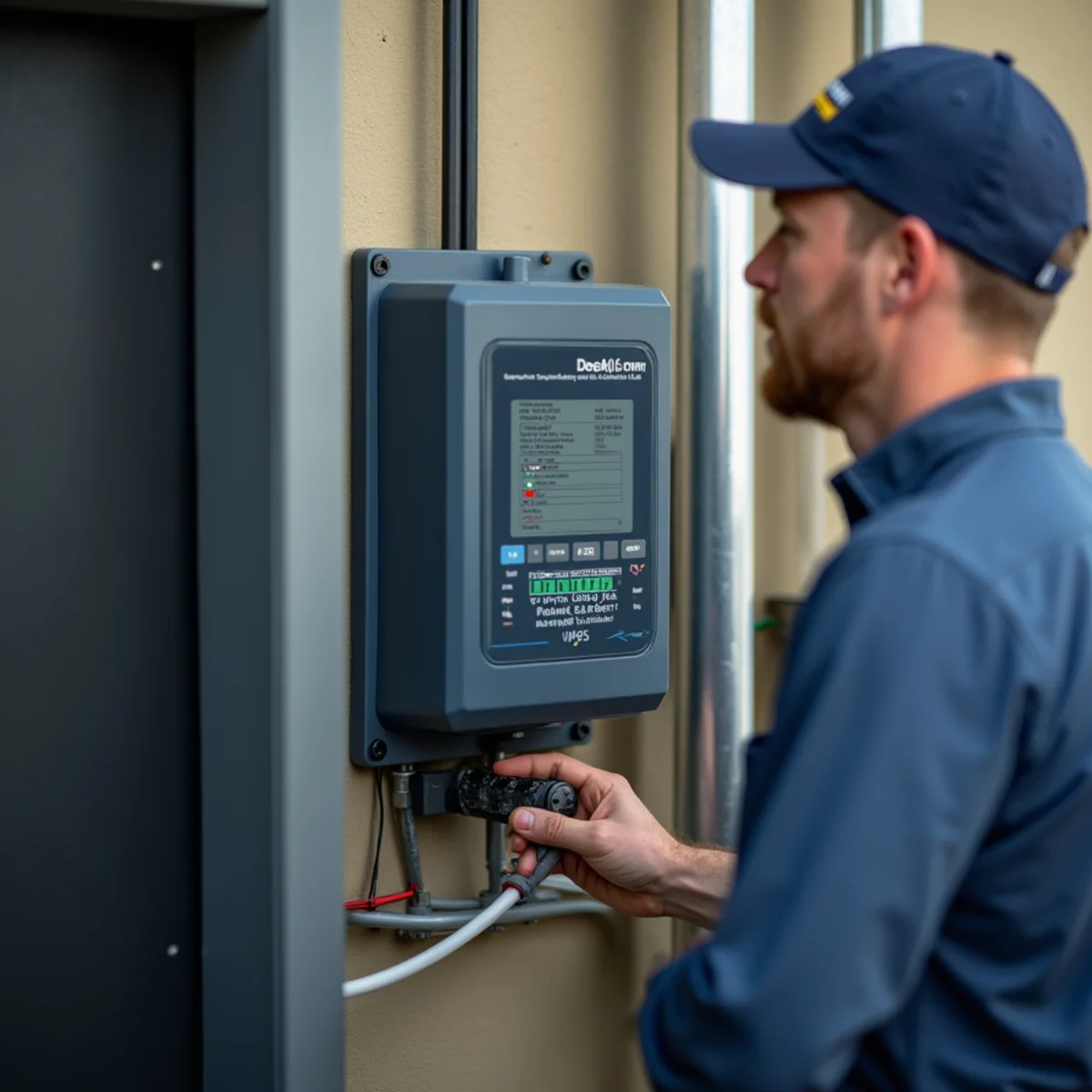 Dual marine deep-cycle battery backup controller with audible alarm and status lights